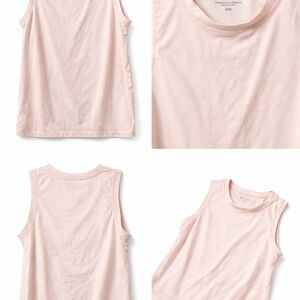 Athleta Pale Pink Cotton Crop Tank